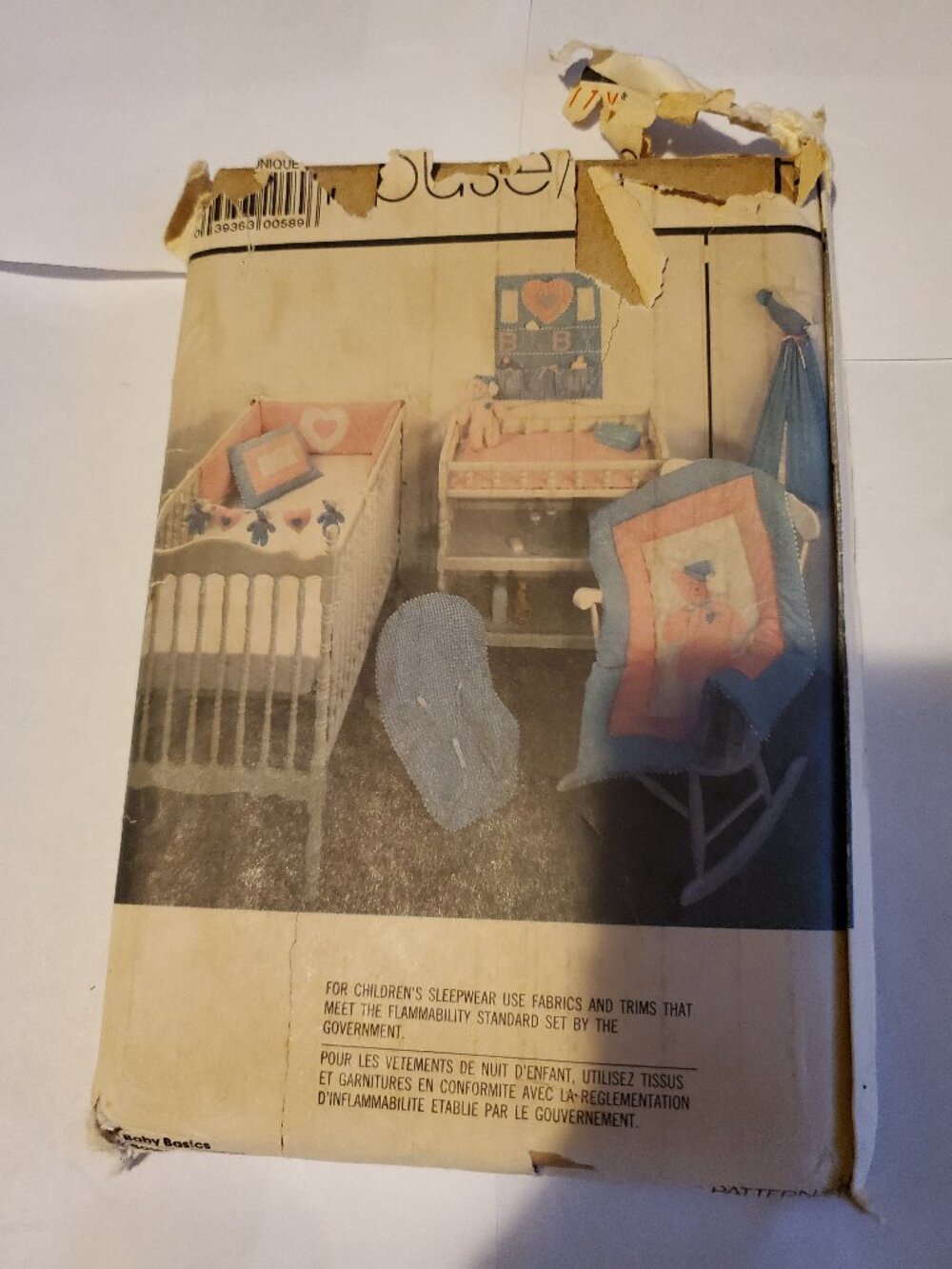SIMPLICITY 125 DOOR SIGN CRIB TOY DIAPER HOLDER SEAT COVER BABY PATTERN
